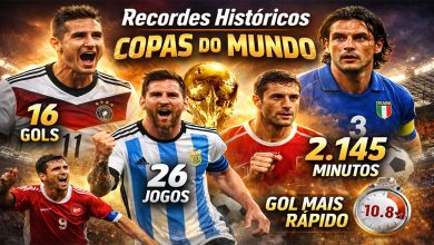 Recordes da Copa do Mundo com Messi, Klose e Maldini representando os maiores feitos da história do torneio